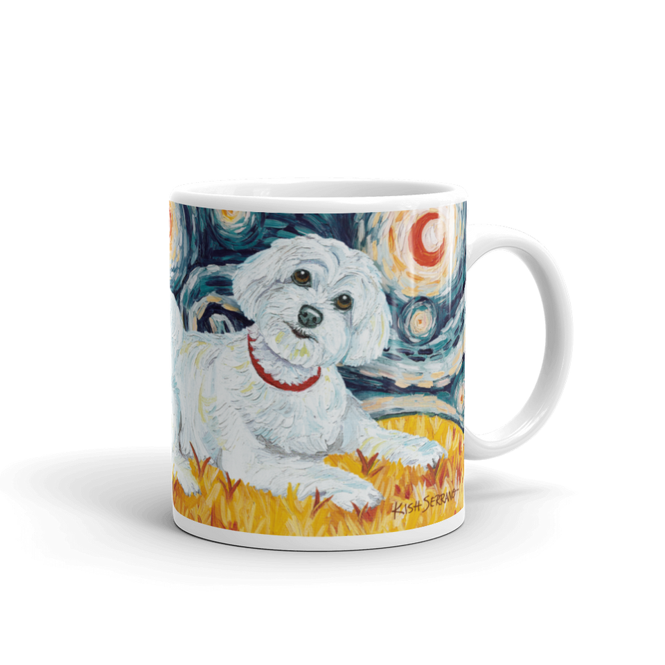 Maltese (puppy cut) STARRY NIGHT Mug-15oz