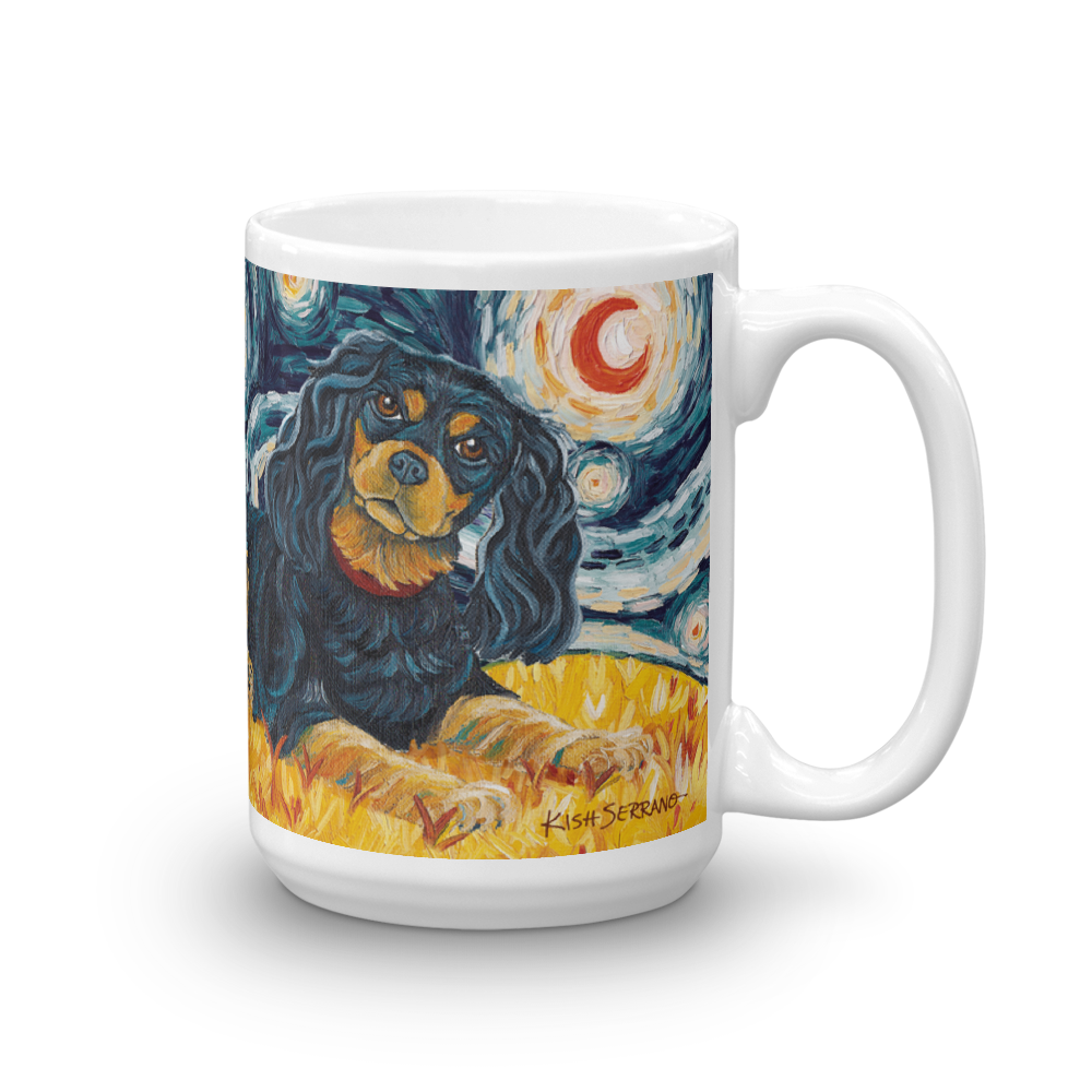 Cavalier King Charles (black & tan) STARRY NIGHT Mug-15oz