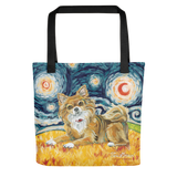 Chihuahua (longhaired) STARRY NIGHT Tote