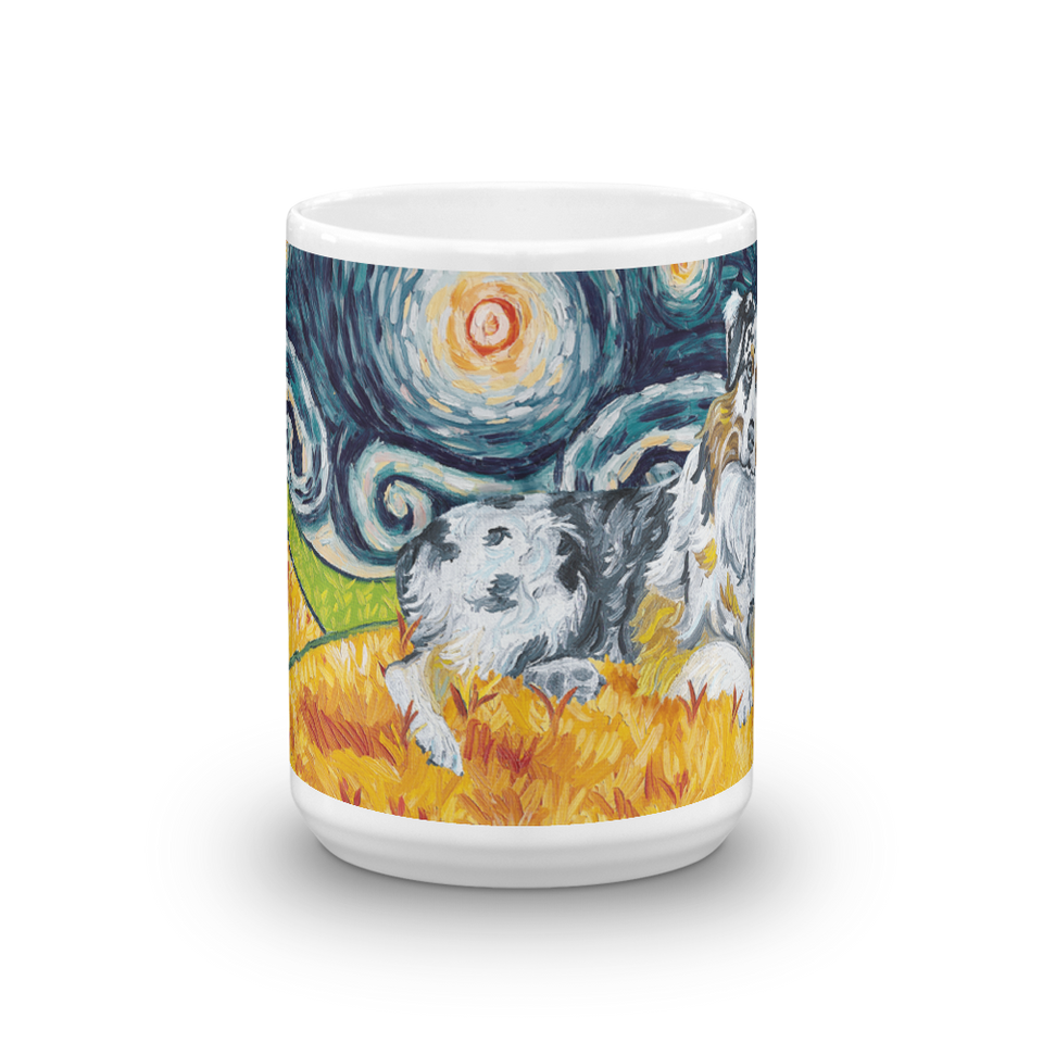 Australian Shepherd STARRY NIGHT Mug-15oz