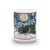 Bernese (Mt Dog) Snowy Night Mug - 15oz