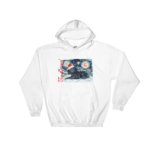 Poodle (Black) Snowy Night Hoodie