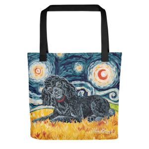 Poodle (black) STARRY NIGHT Tote