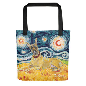 Great Dane (cropped) STARRY NIGHT Tote