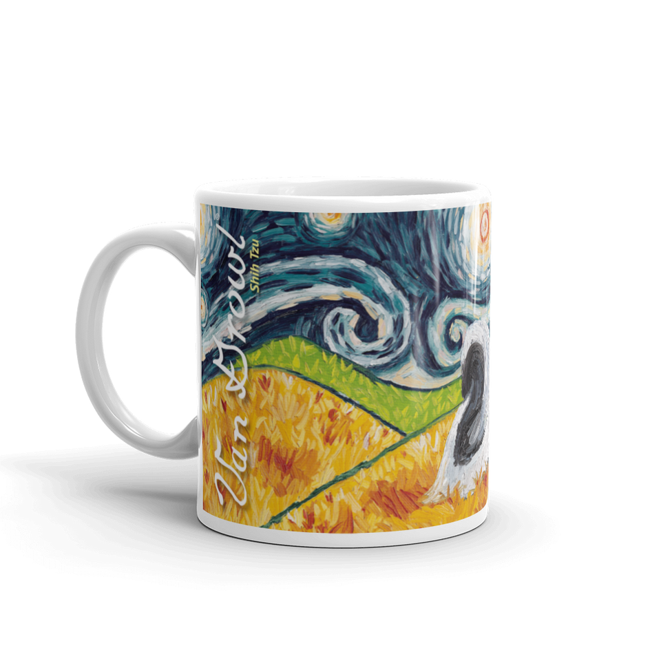 Shih Tzu (black & white) STARRY NIGHT Mug-15oz