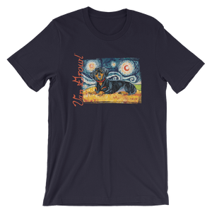 Dachshund (black & tan) STARRY NIGHT T-Shirt