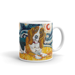 Basset Hound STARRY NIGHT Mug-15oz