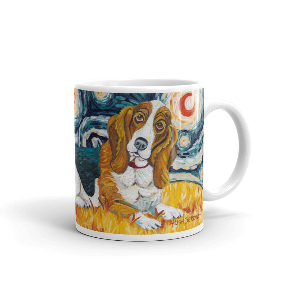 Basset Hound STARRY NIGHT Mug-15oz