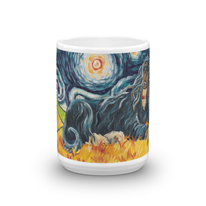 Afghan Hound (black & tan) STARRY NIGHT Mug -15oz