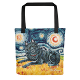 Schipperke (tail) STARRY NIGHT Tote