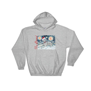 Weimaraner Snowy Night Hoodie