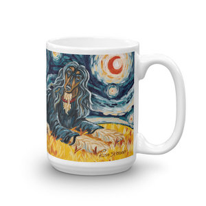 Afghan Hound (black & tan) STARRY NIGHT Mug -15oz