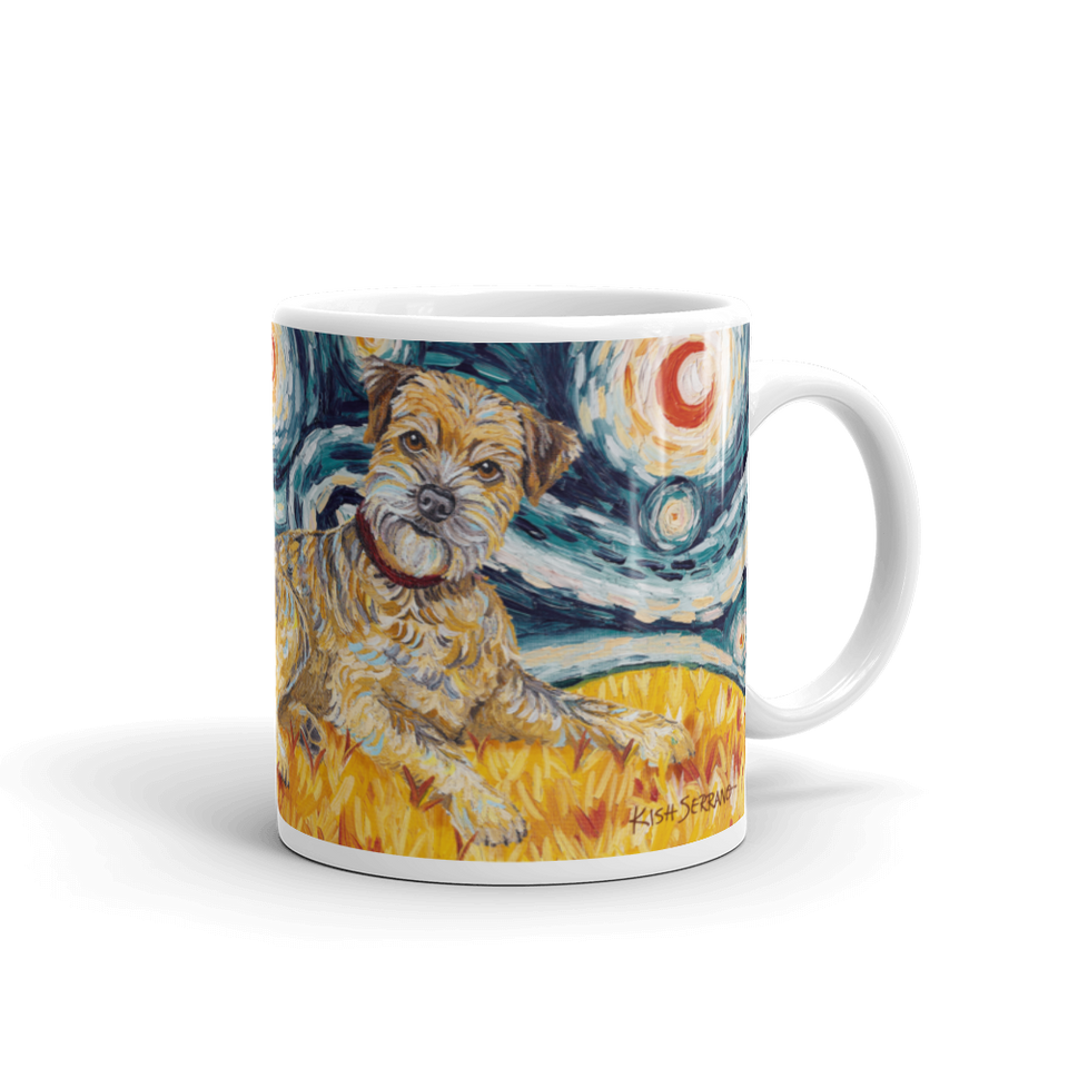 Border Terrier STARRY NIGHT Mug-15oz