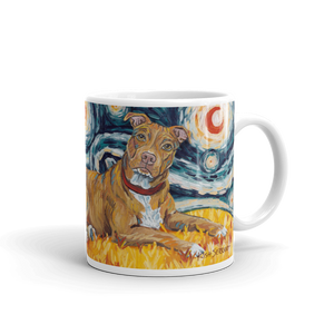 Pit Bull Terrier (tan) STARRY NIGHT Mug-15oz