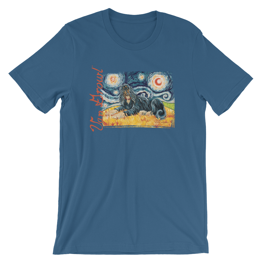 AFGHAN HOUND (black & tan) STARRY NIGHT T-Shirt