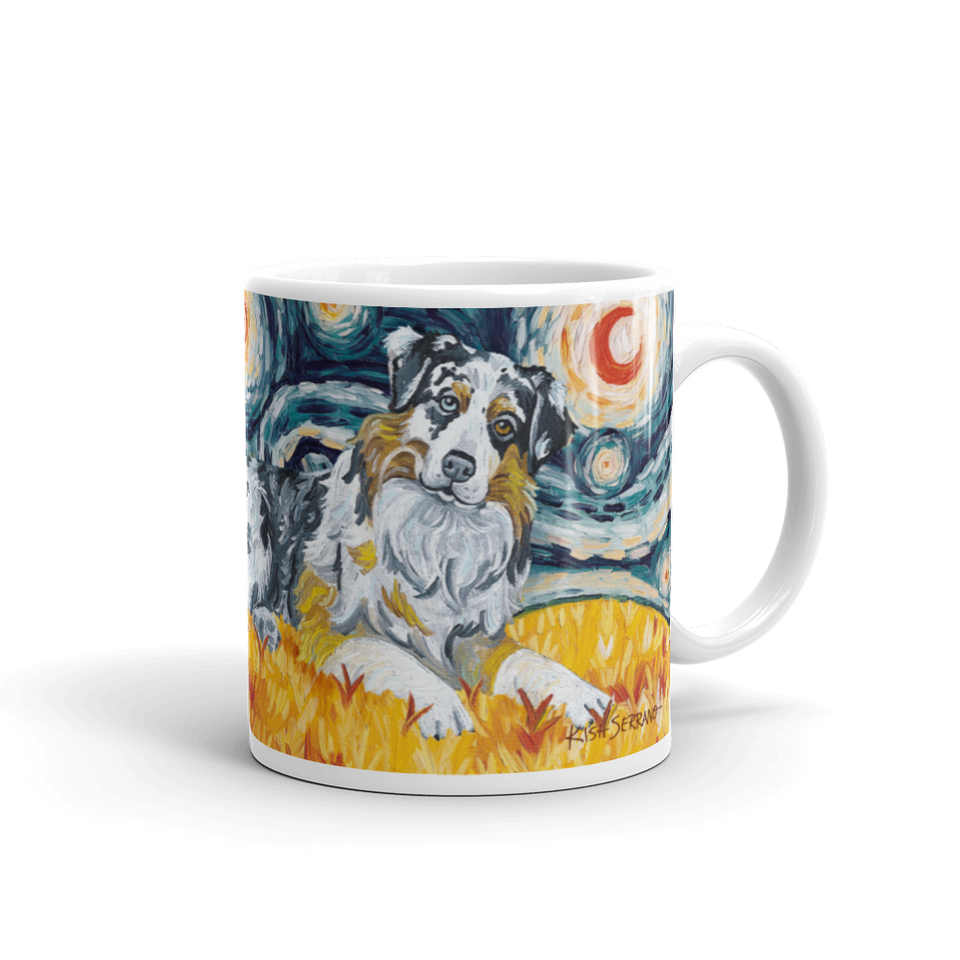 Australian Shepherd STARRY NIGHT Mug-15oz