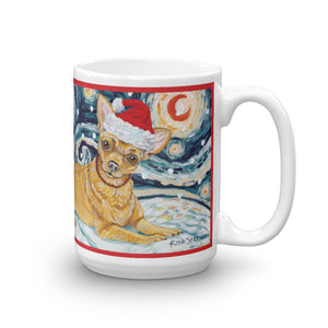 Chihuahua Snowy Night Mug - 15oz