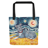 Pit Bull Terrier (grey) STARRY NIGHT Tote