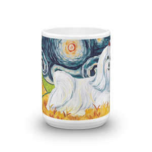 Maltese (longhaired) STARRY NIGHT Mug-15oz